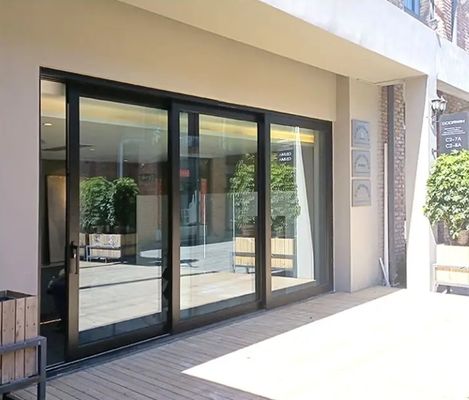 Ciężkie aluminiowe szklane drzwi przesuwne w stylu nowoczesnym