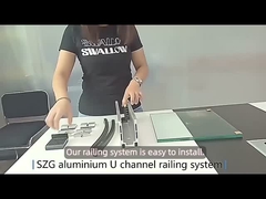 Aluminiowy system balustrady kanału U Installacja samouczek