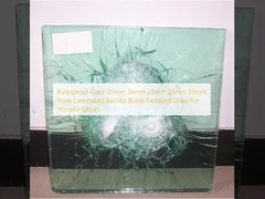 Szkło kuloodporne 20mm 24mm 26mm 28mm 30mm Trzylaminatowe balistyczne szkło kuloodporne dla drzwi okiennych
