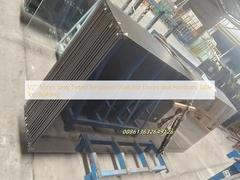 1/2'' 12mm Szare, Przyciemniane Szkło Hartowane Do Drzwi, Ścianek Działowych, Blatów Stołów, Budynków