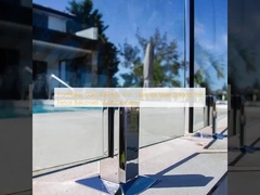 Bezramkowe balustrady szklane z szpilkami ze stali nierdzewnej do ogrodzenia balkony schody patiowe