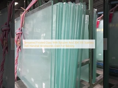 Szkło zamrożone z balusterem i 304 316 nierdzewna sztabla