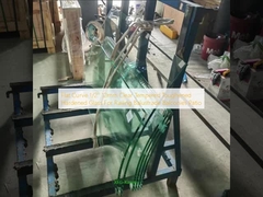 Płaska krzywa 1/2'' 12mm Przezroczyste szkło hartowane hartowane do balustrad balkonów tarasów